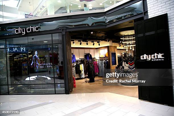 General view of atmosphere during the City Chic Exclusive Preview: First U.S Store Culver City at Westfield Culver City Shopping Mall on July 31,...