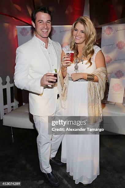 Jason Sabo and Pandora Vanderpump-Sabo debut LVP sangria at The White Party in Miami and help raise awareness for HIV/AIDS at Soho Studios on...