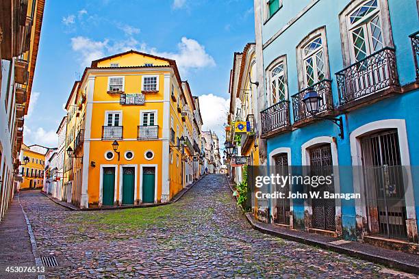 pelourinho district, salvador, brazil - pelourinho stockfoto's en -beelden