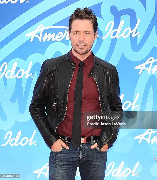 Singer Michael Johns attends the American Idol 2013 finale at Nokia Theatre L.A. Live on May 16, 2013 in Los Angeles, California.