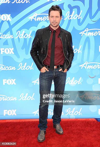 Singer Michael Johns attends the American Idol 2013 finale at Nokia Theatre L.A. Live on May 16, 2013 in Los Angeles, California.