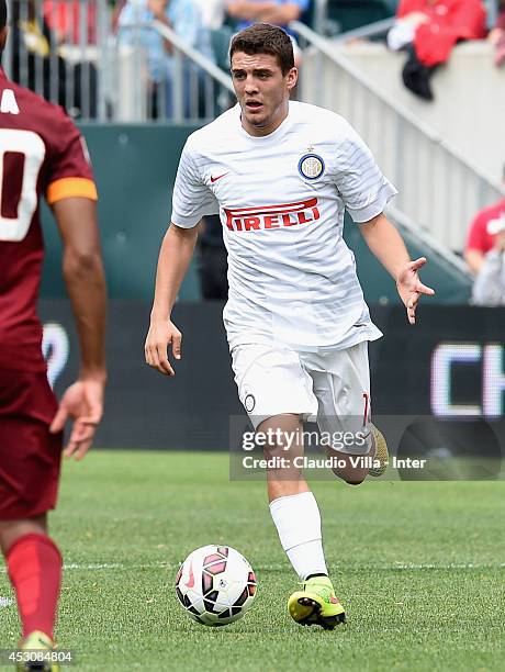 Mateo Kovacic of FC Inter Milan in action during the International Champions Cup 2014 at Lincoln Financial Field on August 2, 2014 in Philadelphia,...