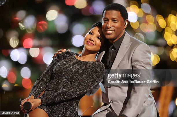 Recording Artists Toni Braxton and Kenny 'Babyface' Edmonds perform at The Grove's 11th Annual Christmas Tree Lighting Spectacular at The Grove on...