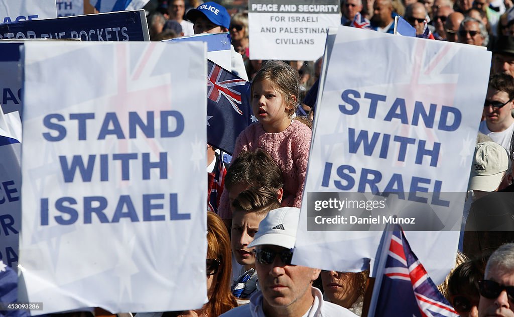 Pro-Israeli Rally Held In Sydney