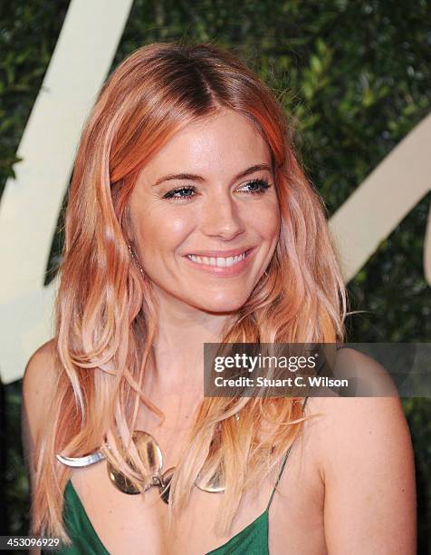 Sienna Miller attends the British Fashion Awards 2013 at London Coliseum on December 2, 2013 in London, England.