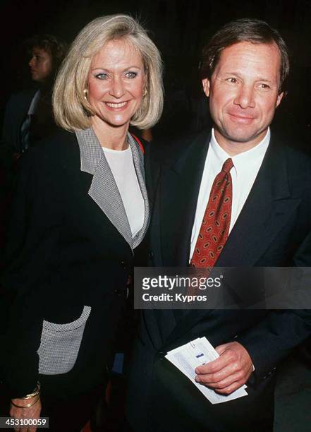 American talent agent Michael Ovitz with his wife Judy, circa 1992.