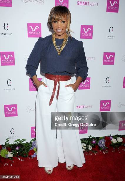Actress Elise Neal arrives at the Vivica A. Fox 50th Birthday party at Philippe Chow on August 2, 2014 in Beverly Hills, California.