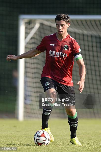 Lars Stindl of Hanover controls the ball at Hannover 96 training camp on August 2, 2014 in Mureck, Austria.