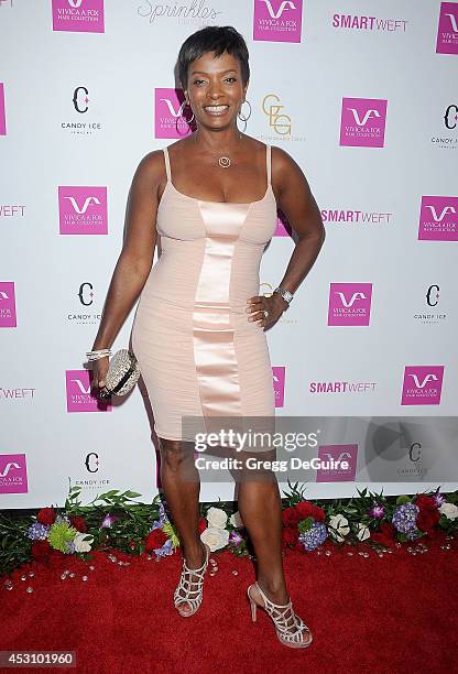 Actress Vanessa Bell Calloway arrives at the Vivica A. Fox 50th Birthday party at Philippe Chow on August 2, 2014 in Beverly Hills, California.