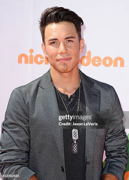 Apolo Ohno attends the 2014 Nickelodeon Kids' Choice Sports Awards at Pauley Pavilion on July 17, 2014 in Los Angeles, California.