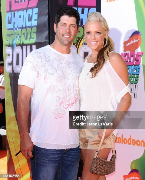 Casey Daigle and Jennie Finch attend the 2014 Nickelodeon Kids'... News ...