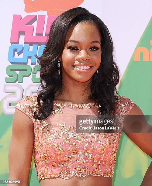 Gymnast Gabby Douglas attends the 2014 Nickelodeon Kids' Choice Sports Awards at Pauley Pavilion on July 17, 2014 in Los Angeles, California.