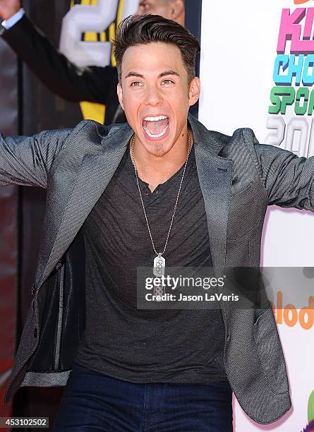 Apolo Ohno attends the 2014 Nickelodeon Kids' Choice Sports Awards at Pauley Pavilion on July 17, 2014 in Los Angeles, California.