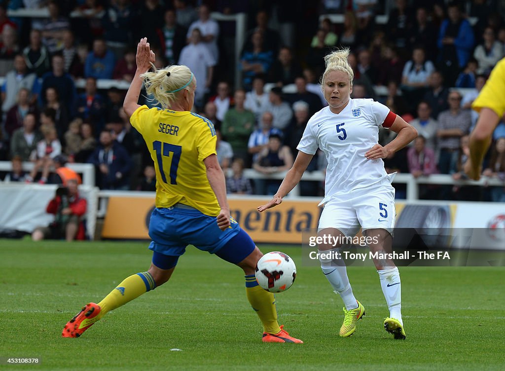 England v Sweden: Women's International Friendly