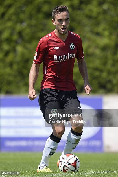 Kenan Karaman of Hanover controls the ball at Hannover 96 training camp on August 3, 2014 in Mureck, Austria.