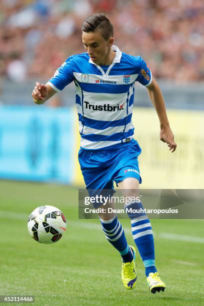 Ryan Thomas of Zwolle in action during the 19th Johan Cruijff Shield match between Ajax Amsterdam and PEC Zwolle at the Amsterdam ArenA on August 3,...