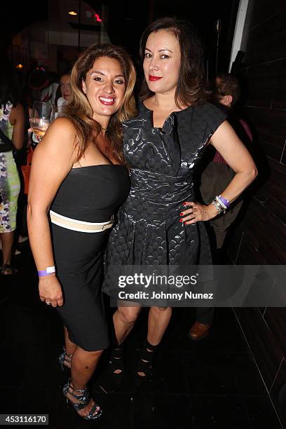 Publicist Marlo Gold and Actress Jennifer Tilly attend the Vivica A. Fox 50th birthday celebration at Mr. Chow on August 2, 2014 in Los Angeles,...