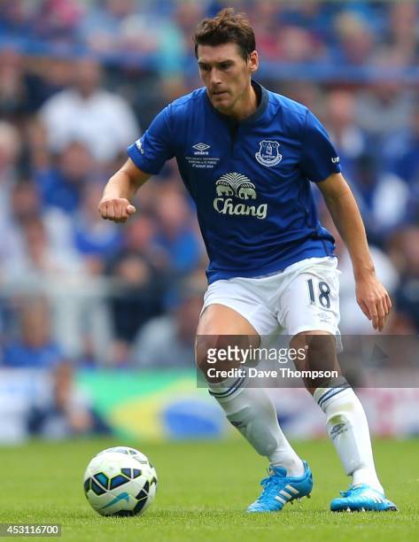 Gareth Barry of Everton during the Pre-Season Friendly between Everton and Porto at Goodison Park on August 3, 2014 in Liverpool, England.