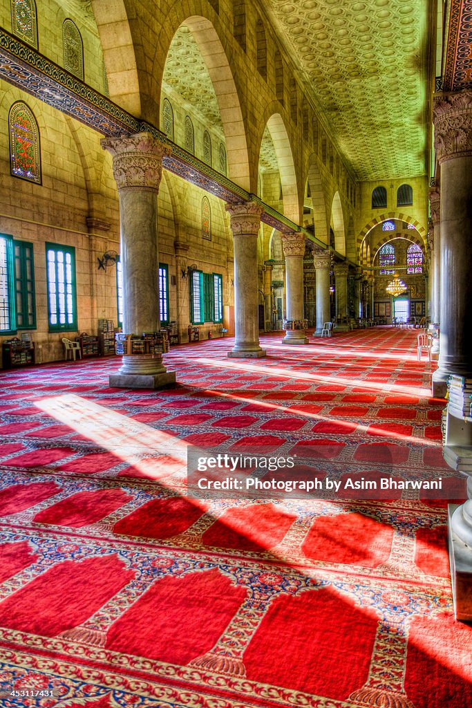 Inside the al-Aqsa Mosque