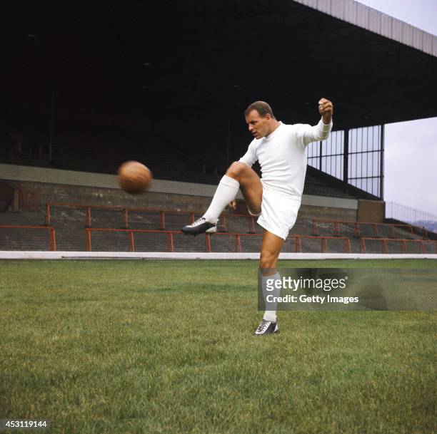 Wales and Leeds United player John Charles in action at Elland Road, August 1962 in Leeds, England.