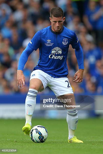 Ross Barkley of Everton during the Pre-Season Friendly between Everton and Porto at Goodison Park on August 3, 2014 in Liverpool, England.