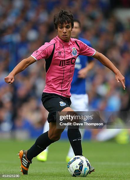 Oliver Torres of Porto during the Pre-Season Friendly between Everton and Porto at Goodison Park on August 3, 2014 in Liverpool, England.