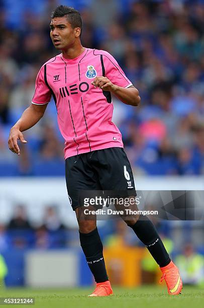 Casemiro of Porto during the Pre-Season Friendly between Everton and Porto at Goodison Park on August 3, 2014 in Liverpool, England.