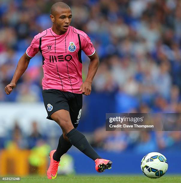 Yacine Brahimi of Porto during the Pre-Season Friendly between Everton and Porto at Goodison Park on August 3, 2014 in Liverpool, England.