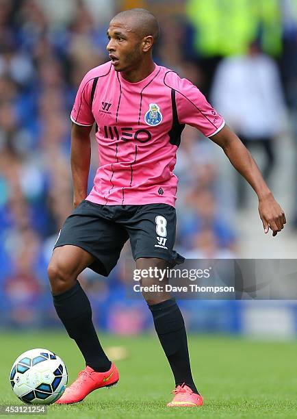 Yacine Brahimi of Porto during the Pre-Season Friendly between Everton and Porto at Goodison Park on August 3, 2014 in Liverpool, England.