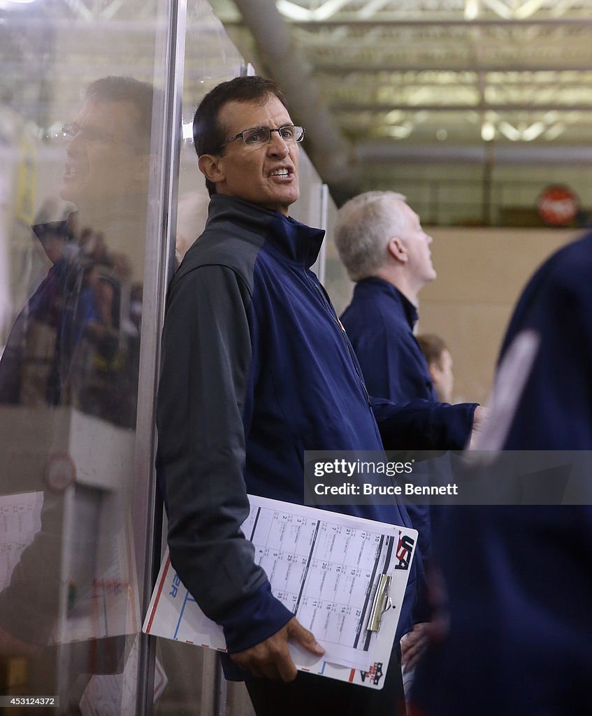 Finland v USA Blue - 2014 USA Hockey Junior Evaluation Camp