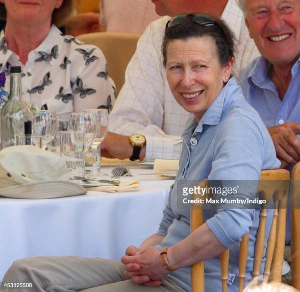 Princess Anne, The Princess Royal attends day 3 of the Festival of British Eventing at Gatcombe Park on August 3, 2014 in Minchinhampton, England.