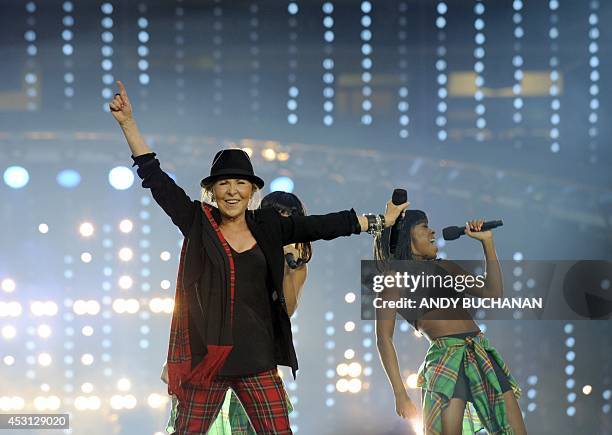 Scottish singer Lulu performs during the closing ceremony of the 2014 Commonwealth Games at Hampden Park in Glasgow, Scotland, on August 3, 2014. AFP...