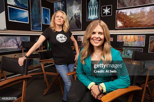 Disney animation Directors Jennifer Lee, Lauren MacMullan are photographed for Los Angeles Times on November 15, 2013 in Burbank, California....