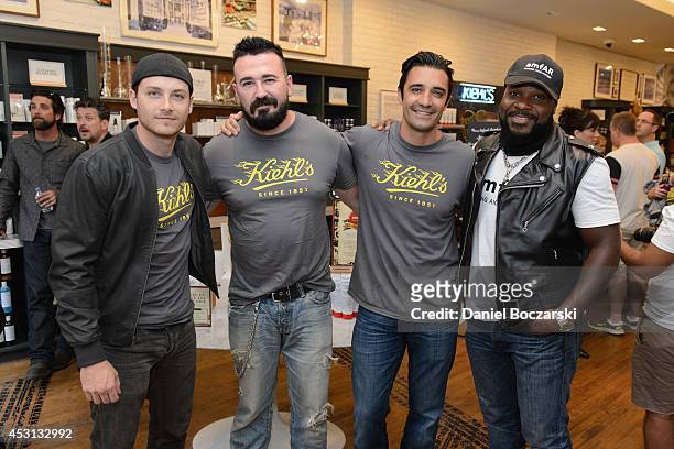 Jesse Lee Soffer, President of Kiehl's USA Chris Salgardo, Gilles Marini and Malcolm-Jamal Warner attend the Kiehl's LifeRide 2014 at Kiehl's Since...