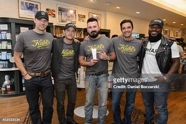 Teddy Sears, Jesse Lee Soffer, President of Kiehl's USA Chris Salgardo, Gilles Marini and Malcolm-Jamal Warner attend the Kiehl's LifeRide 2014 at...