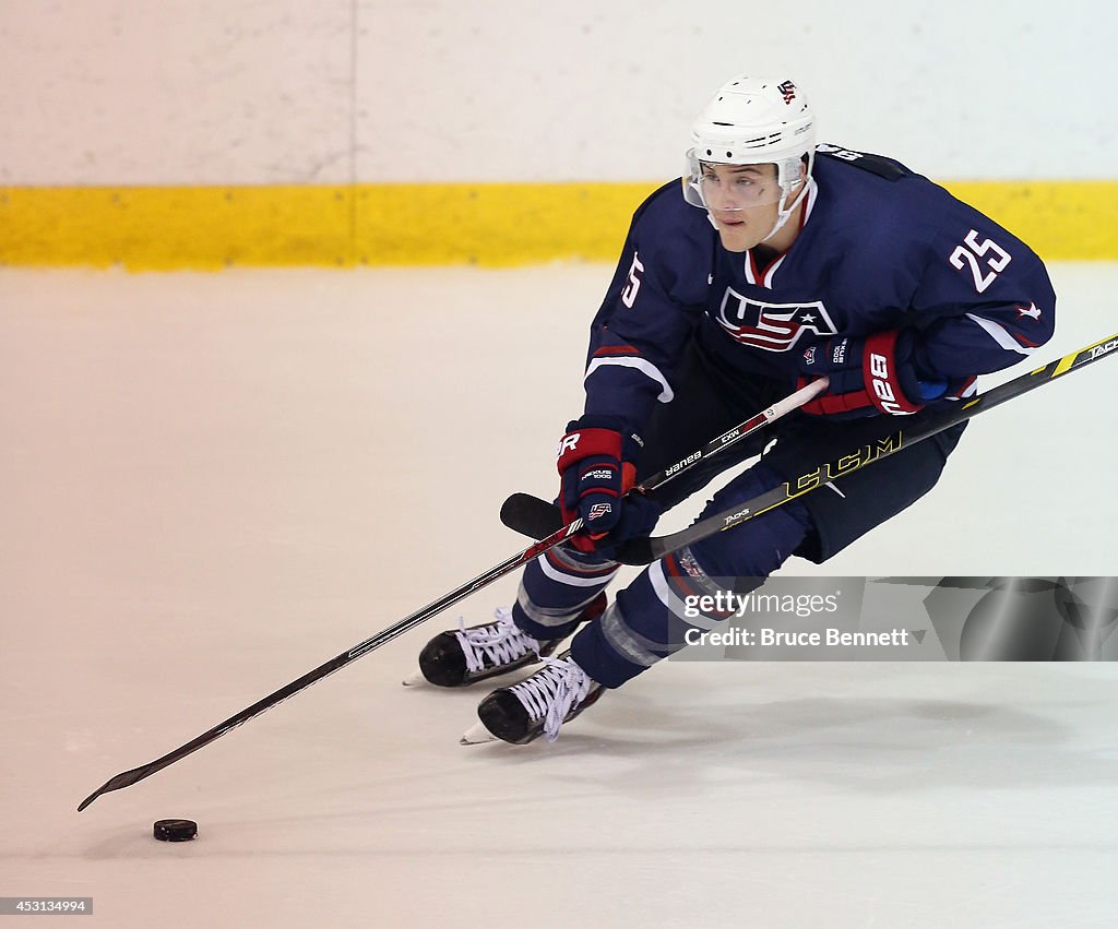 Finland v USA Blue - 2014 USA Hockey Junior Evaluation Camp