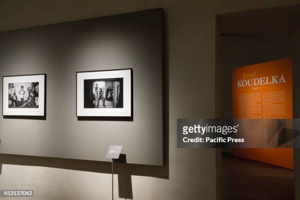 Photographs taken by Josef Kouldelka displayed at Venaria Royal Palace in a photo exhibition called, "A Eyes Open. When the story stopped in a...