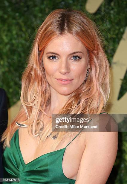 Sienna Miller attends the British Fashion Awards 2013 at London Coliseum on December 2, 2013 in London, England.
