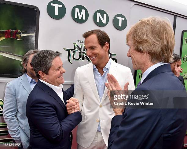 Paramount Film Group President Adam Goodman, Paramount Pictures Chairman/CEO Brad Grey, actor Will Arnett and producer Michael Bay attend the...
