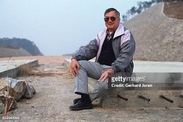 Gordon Wu at the construction site for the highway between Hong Kong and Guangzhou in China. He is a leading construction tycoon in Hong Kong and the...