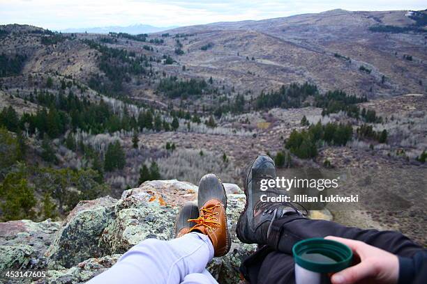 afternoon tea on  a mountain top - ポカテロ ストックフォトと画像