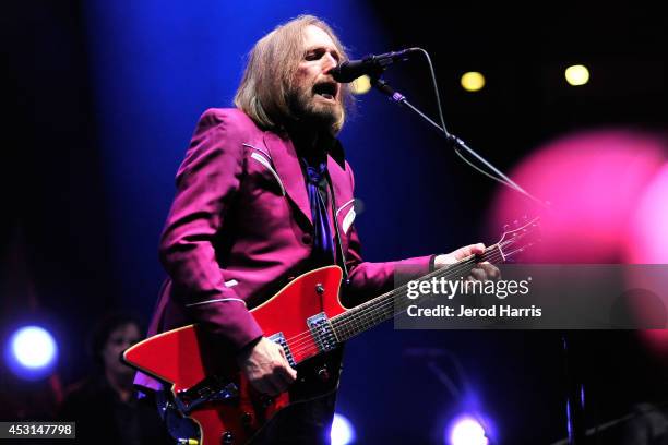 Tom Petty and The Heartbreakers kick off their summer 2014 tour in support of their latest album 'Hypnotic Eye' at Viejas Arena on August 3, 2014 in...