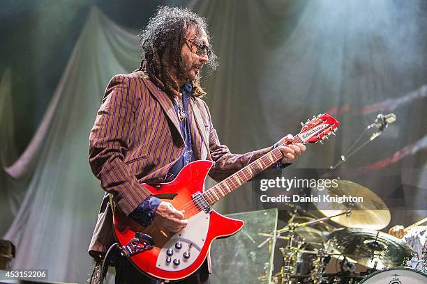 Musician Mike Campbell performs on stage with Tom Petty & The Heartbreakers at Viejas Arena on August 3, 2014 in San Diego, California.