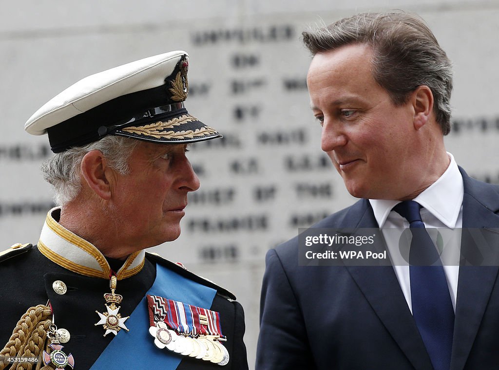 The Prince Of Wales Attends A Wreath Laying In George Square, Glasgow