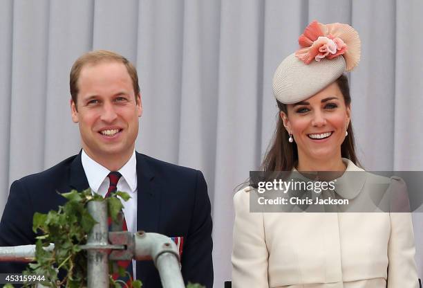 Prince William, Duke of Cambridge and Catherine, Duchess of Cambridge attend a WW1 100 Years Commomoration Ceremony at Le Memorial Interallie on...