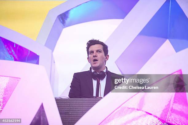 Dillon Francis performs during HARD Summer at Whittier Narrows Recreation Area on August 3, 2014 in Los Angeles, California.