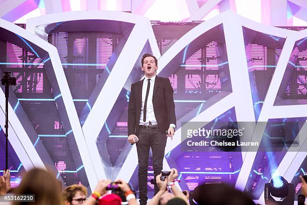 Dillon Francis performs during HARD Summer at Whittier Narrows Recreation Area on August 3, 2014 in Los Angeles, California.