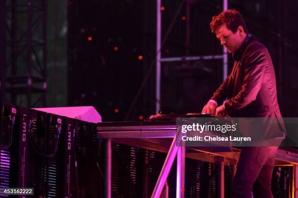 Dillon Francis performs during HARD Summer at Whittier Narrows Recreation Area on August 3, 2014 in Los Angeles, California.
