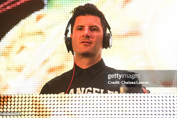 Destructo performs during HARD Summer at Whittier Narrows Recreation Area on August 3, 2014 in Los Angeles, California.