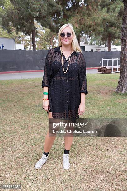 Fan attends HARD Summer at Whittier Narrows Recreation Area on August 3, 2014 in Los Angeles, California.